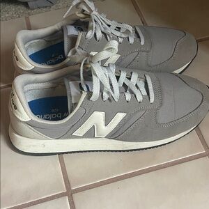 New Balance Cream and Gray Sneakers
